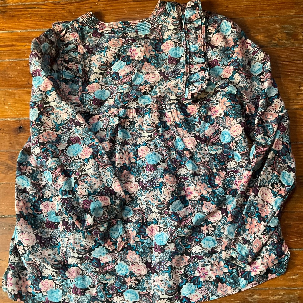 J Crew floral blouse
